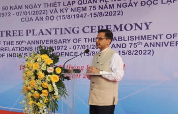 India@75: Tree Planting Ceremony in Yen Bai Province to Celebrate Azadi Ka Amrit Mahotsav